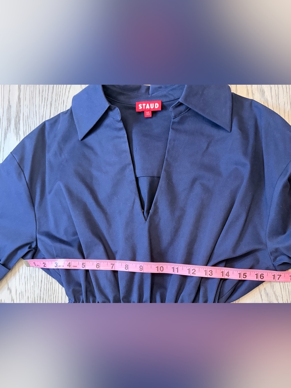STAUD Bristol Top In Navy Size XS - Picture 9 of 11